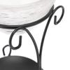 Elegant Scent Burners Essential Oil Diffuser With Crystal Glass Dish and Iron Stand Candle Melter For Home Decoration