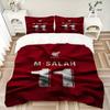 3Pcs Salah'S Liverpool Jersey Bedding Sets For All Sizes New 3D Printed Bed Cover Comforter Duvet Cover Pillowcase Bedroom Decoration