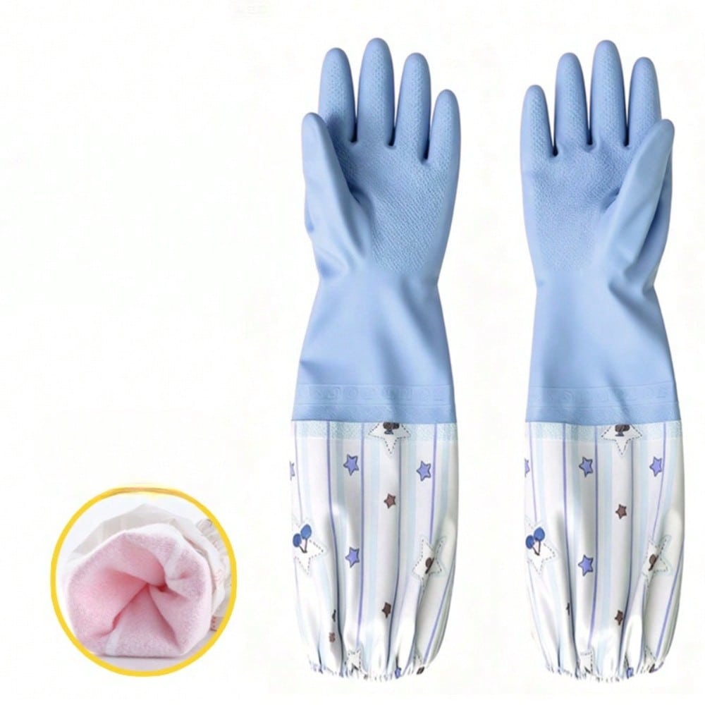 Household Gloves, Dish Washing, Women's Kitchen, Vegetable Washing, Household Cleaning, Laundry, Waterproof Extended Model
