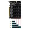 4 Port M.2 NVME SSD To PCIE X16 Reader Expansion Card 4X32Gbps Host Controller Expansion Card PCIE Split/PCIE RAID LED Indicator