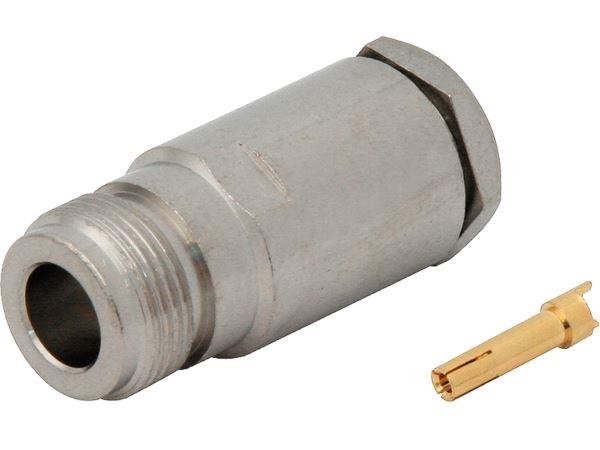 N socket connector for LMR400, H1000 cable, screwed