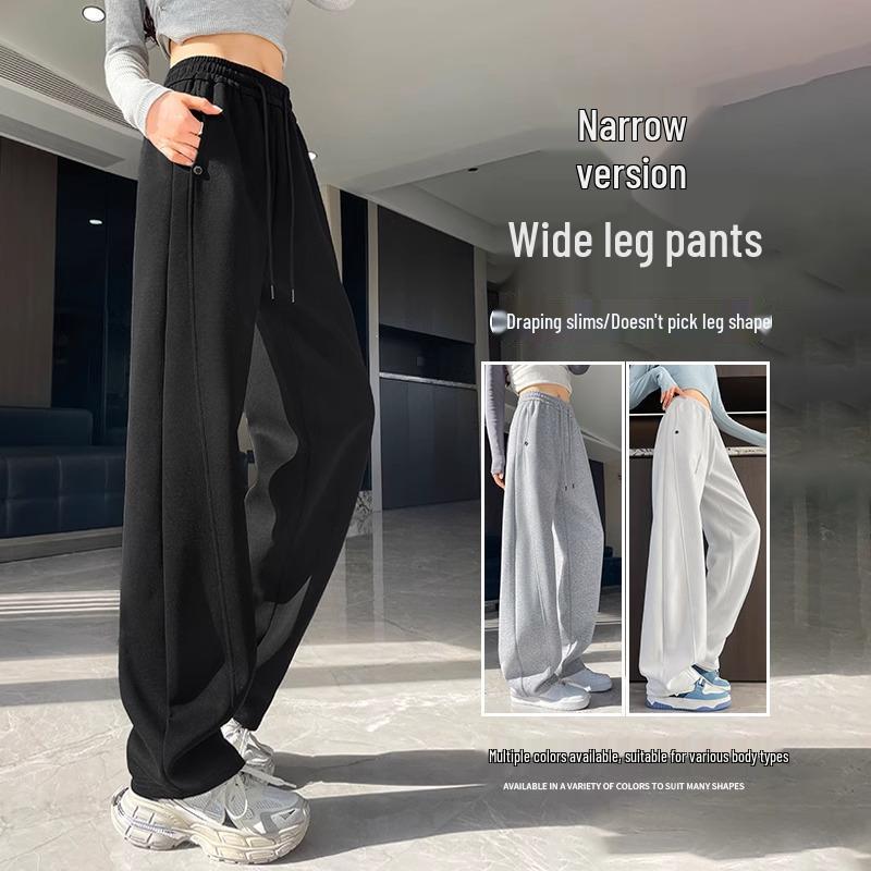 Dívčí šedé slim-fit tepláky s rovnými nohavicemi pro jaro a podzim