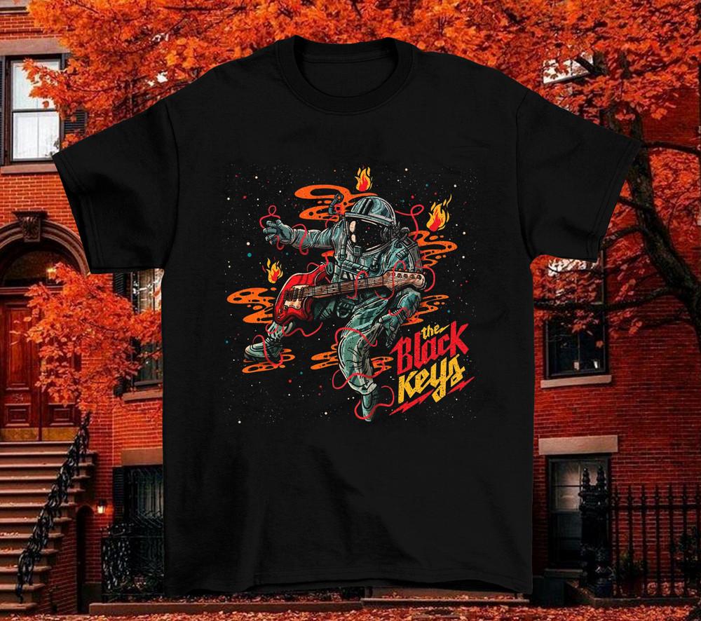 Rare HOt The Black Keys Band Short Sleeve Black All Size Tee Shirt Unisex T-Shirt S