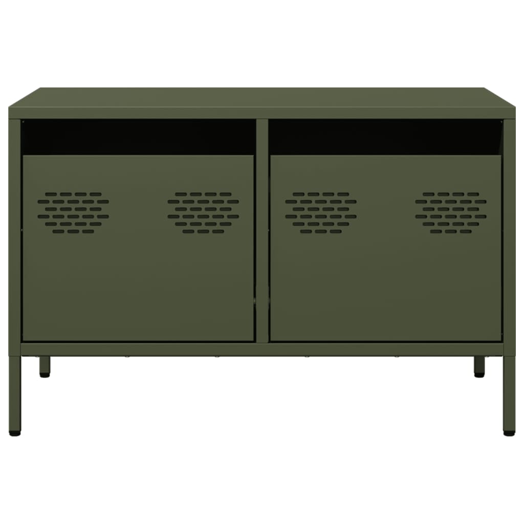 TV Stand In Olive Green 68 X 39 X 43.5 Cm Cold Rolled Steel
