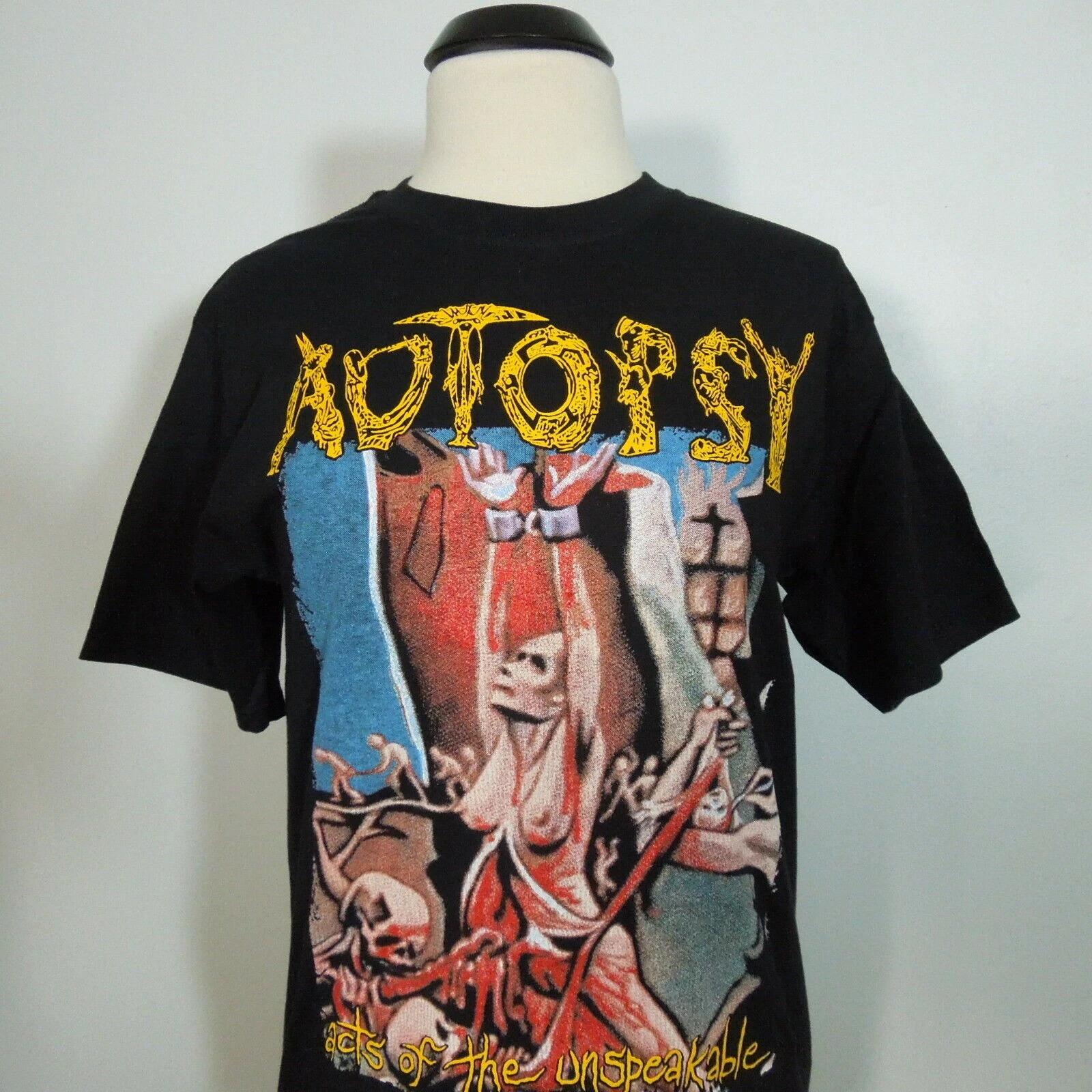 AUTOPSY Acts Of Unspeakable M MEDIUM T-Shirt Black Mens Band Logo 3XL