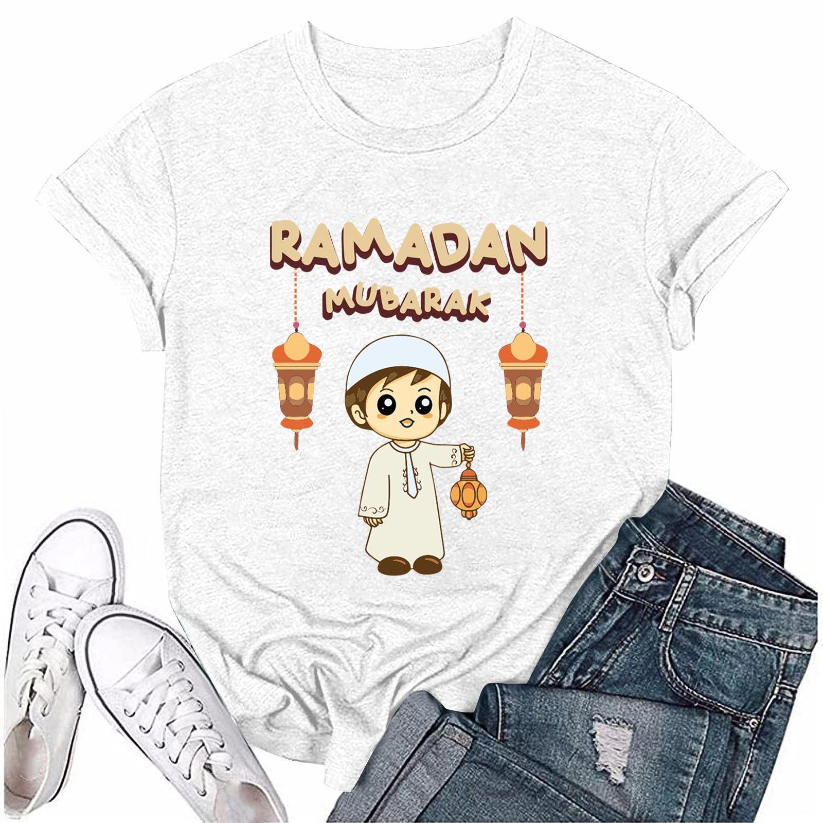 

Повседневная свободная футболка с принтом для девочек, круглый вырез, пуловер, топ с короткими рукавами 160 белый