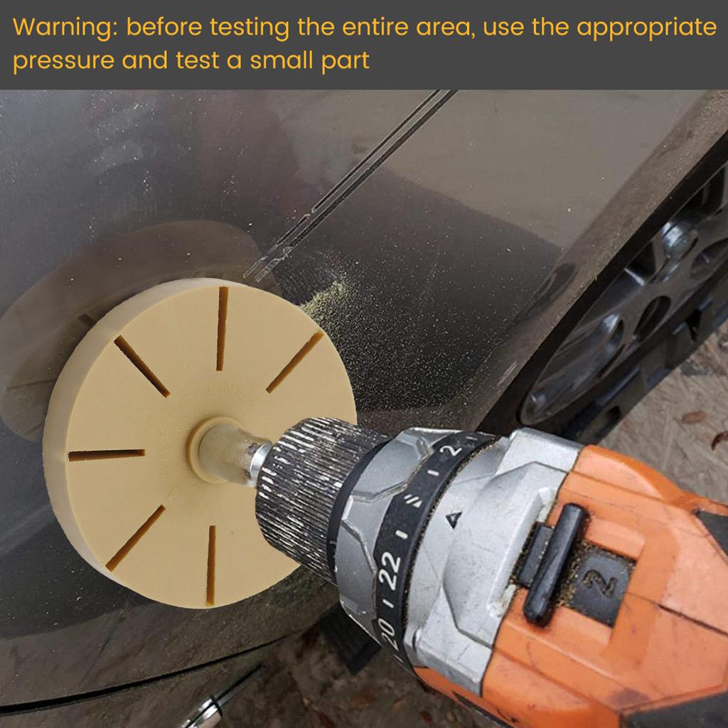 3.5Inch Decal Eraser Wheel Car Pneumatic Rubber Eraser Pad Car Sticker Film Glue Remover Paint Cleaner Car Polish Auxiliary Tool
