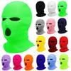 Winter Motorcycle Windproof Full Face Knit Hats Ski Mask Men Warm Wool Balaclava Embroidery Winter Hats Knitted 3 Holes Ski Mask