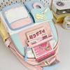 Junior high school student schoolbag college wind large capacity female contrasting color design small fresh backpack cute girl backpack pain bag