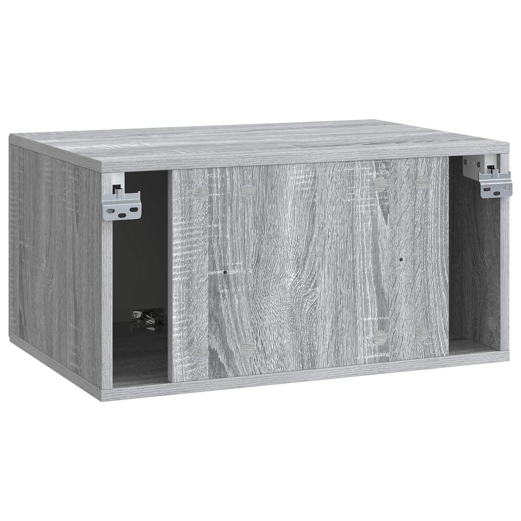 Wall Mounted TV Cabinet Grey Sonoma 59.5 x 41 x 30 cm