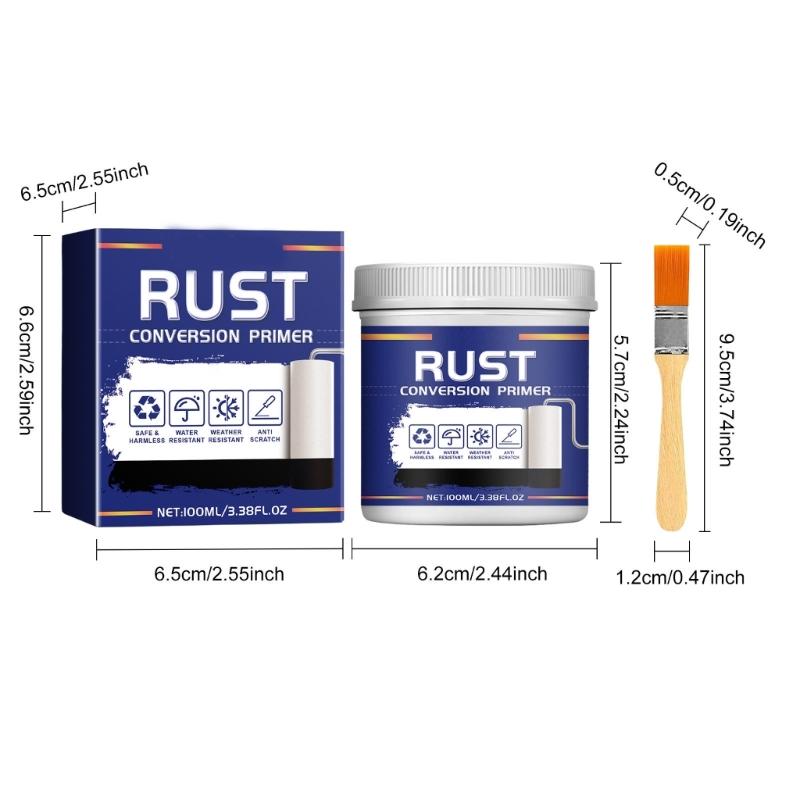Primer Convertitore di Ruggine per Supporti Metallici Uso Professionale Riparazione Ruggine Primer Protettivo per Prevenire la Ruggine
