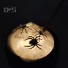 Halloween Witch Cauldron Set DIY Plastic Black Pot with Artificial Spiders Light Up Bubble Witch Cauldron for Halloween Kitchen Table Decor