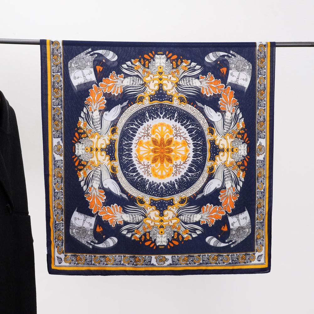 

Осенне-зимний новый тотемный шарф из искусственного хлопка и льна, женский декоративный шаль с гвоздями, осенняя теплая шея, защищающая от холода 180*90cm