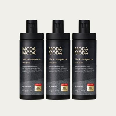 Shampoo nero zero grigi di terza generazione, 3 unità, 100g