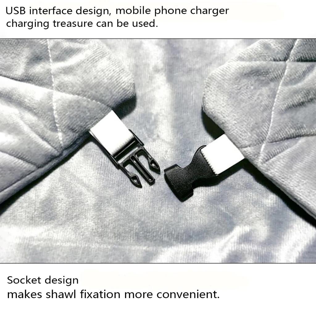Battery Heated Blanket Usb Heated Blanket Washable Electric Blanket Electric Throw Rechargeable Heated Blanket For Family