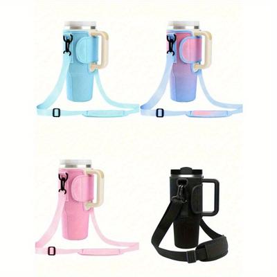 1Pc 40oz Tumbler Case, Cup Cover/Storage/Organization, Diving Material Cup Cover, Car Handle Cup Protective Cover, Diagonal Strap Adjustable Strap