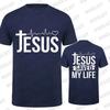 Jesus Save My Life Print Unisex T Shirt Short Sleeve O Neck Tshirt Christian Religion Faith Tee Shirt Tops Clothes Camisetas
