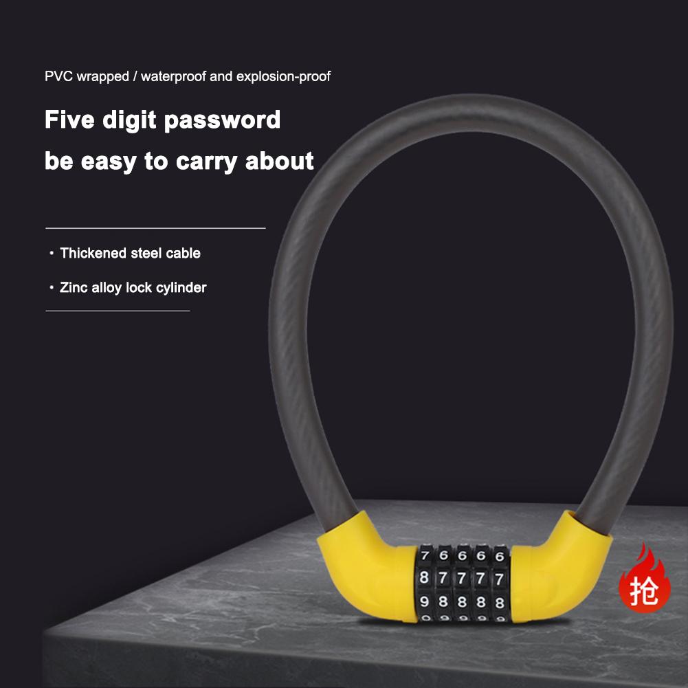 Diebstahlschutz Mountainbike Zahlenschlösser Universell Roller Draht Passwortschloss