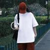 Women's White 300g Pure Cotton Round Neck Loose T-Shirt - Spring/Summer Street Fashion