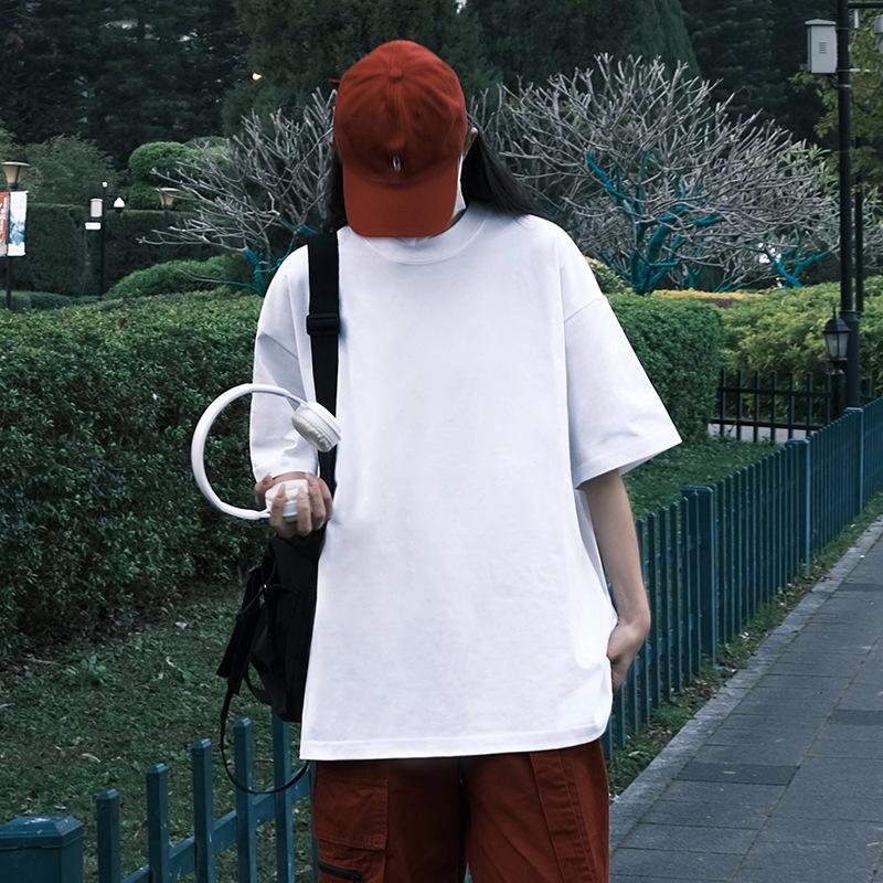 

Women s White 300g Pure Cotton Round Neck Loose T-Shirt - Spring/Summer Street Fashion S (90-115 Jin)