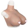 Eyung Silicone Breast Forms Hight Low Round Collar Crossdresser Drag Queen Silicone Breastplate Fake Boob Cosplay Silicone Plate