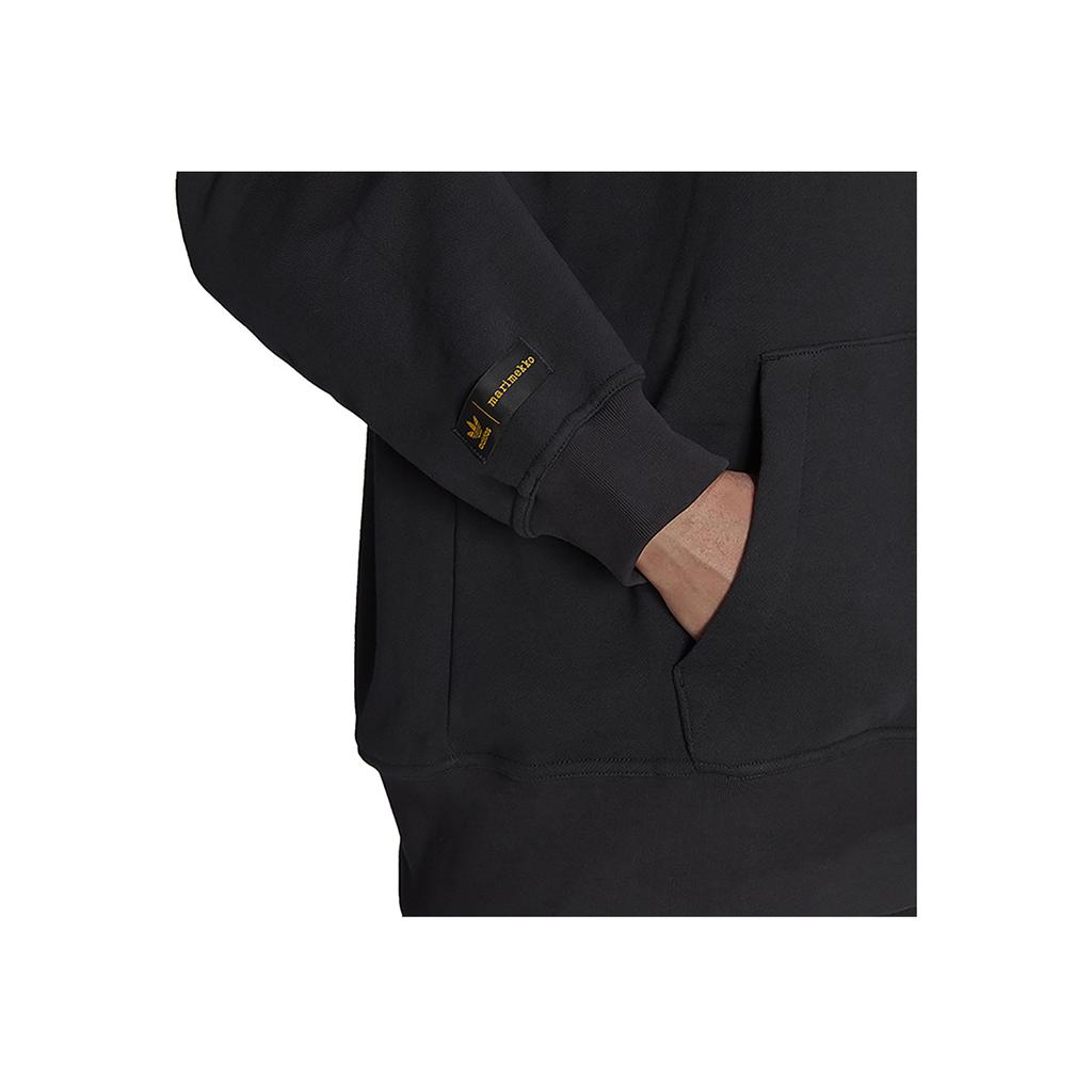 Adidas Originals Marimekko Logo Embroidered Loose Fit Sports Hoodie Women Hoodies Black H20415