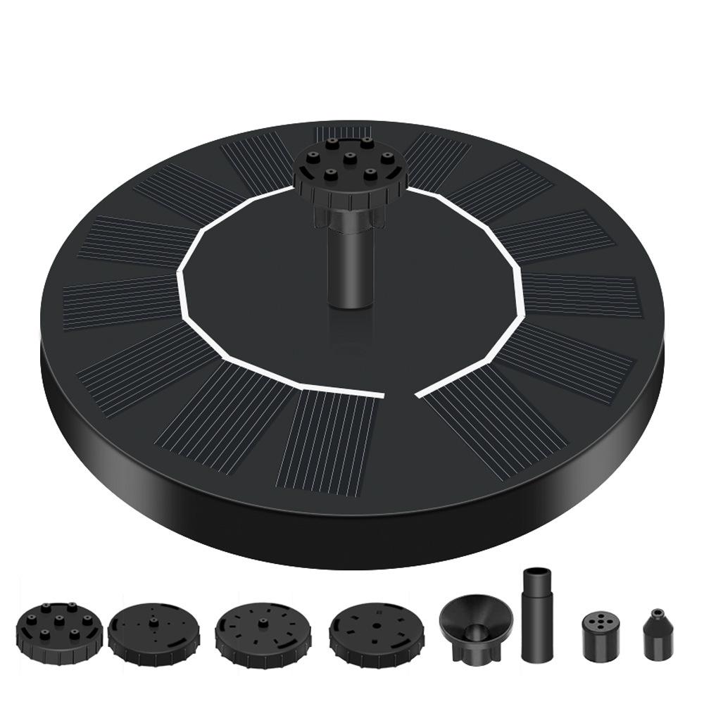 Solar-Powered Floating Fountain for Bird Baths, Ponds, Pools, and Gardens