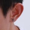 Stainless Steel Gear Stud Earrings for Men Boys,Retro Gray Ear Studs,Rock Punk Jewelry Anniversary Birthday Gifts