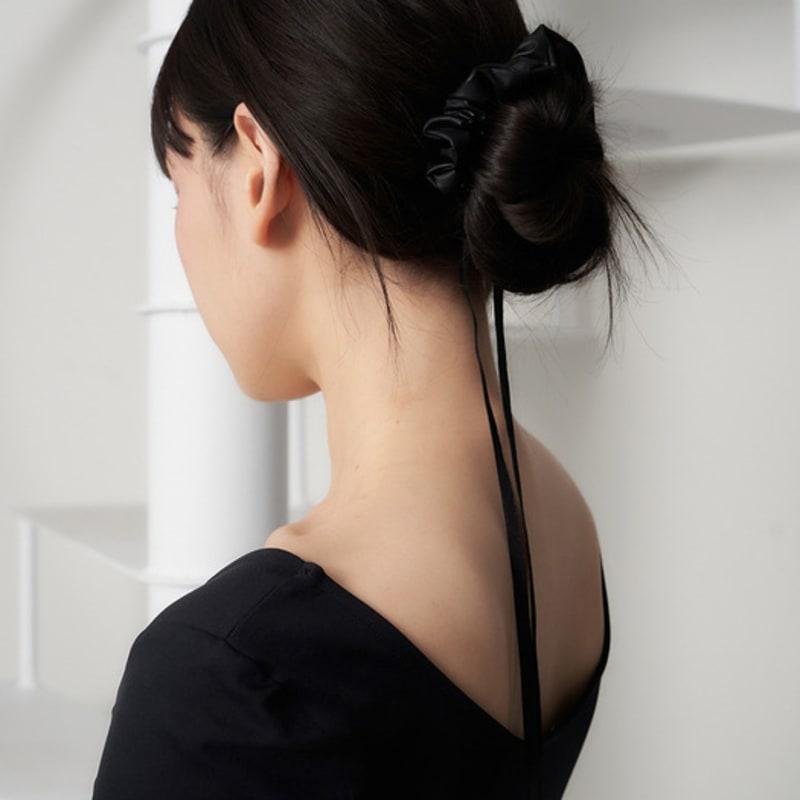 Geegee Leather Hair Tie - Black