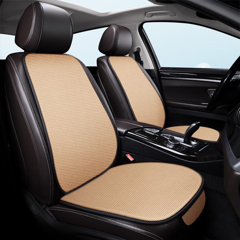 Rutschfeste Autositzauflage für Sommer Atmungsaktiv und Erfrischend Rutschfeste Baumwoll-Autositzbezüge, Kühlende Autositzbezüge aus Eisseide