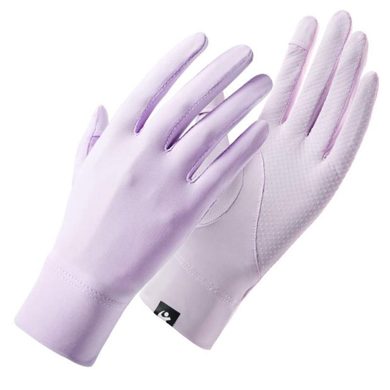 Summer and Spring Gloves Two-finger Exposed Gloves Sunproof Women Teens Skin-friendly Cycling Hiking Gloves Mittens