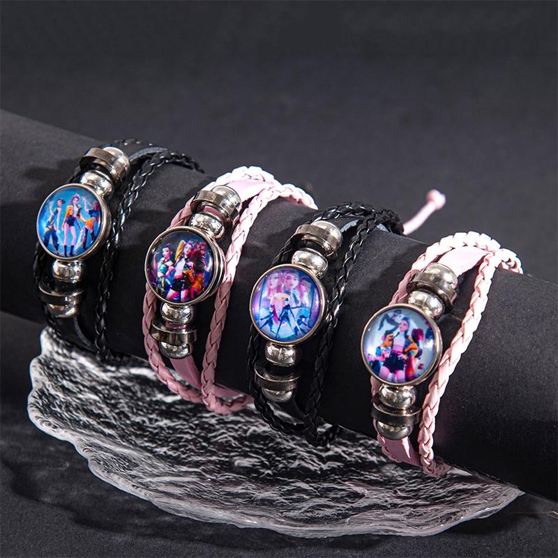 Anime Film Kpop Demon Hunter Bracelet Girls Necklace Moive Kpop Warriors Huntrix Pin Brooch Accessories Jewelry Fans Favor Gift