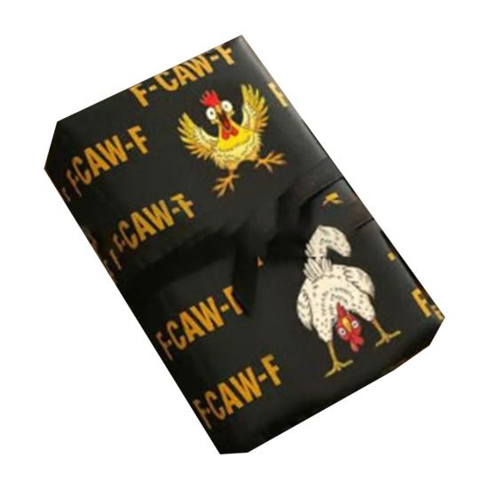

F-Caw-F Куриная оберточная бумага Саркастичная оберточная бумага с фермерскими животными для Рождества, дней рождения, вечеринок, DIY-крафт, подарочная упаковка A