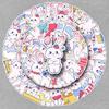 51 Cute Strawberry Bunny Stickers: Waterproof Cartoon Animal Decor for Water Bottles & Computers