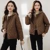 Short Winter Down Coat for Women Hooded Lightweight Puffer Jacket Fashion Casual Cotton Coat