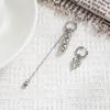 Heart Pendant Ear Buckle Stud Earrings for Women Fashionable Irregular Crystal Tassel Earrings Jewelry Gift