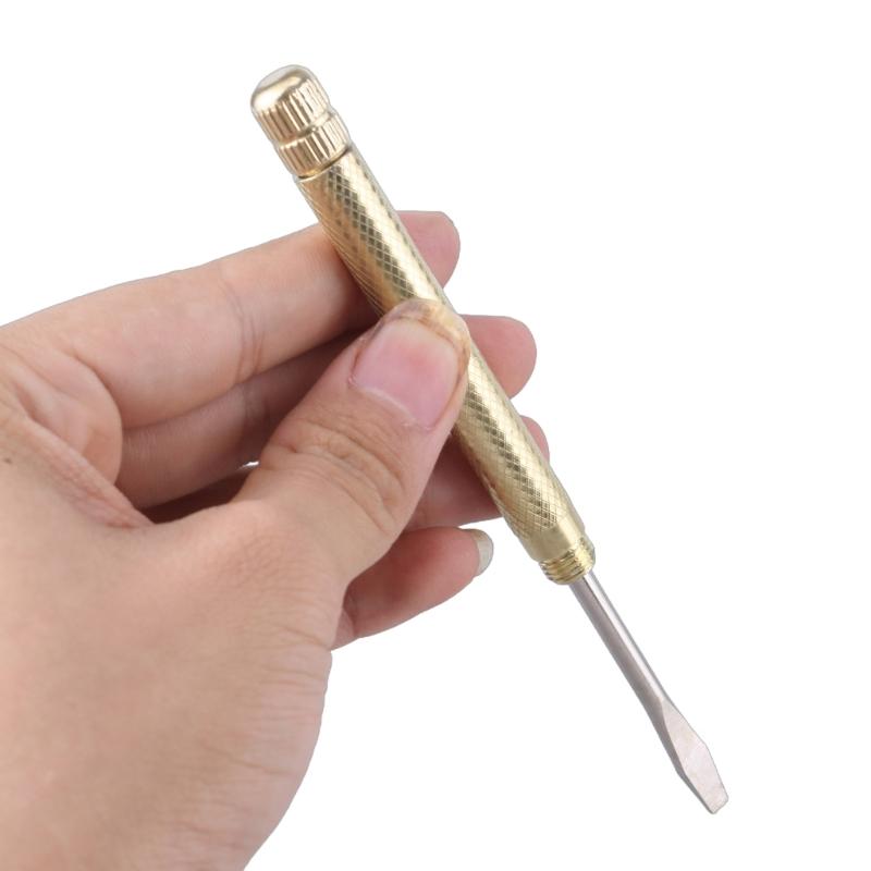 6 In 1 Multifunction Hammers Screwdriver Set Copper Steel Gold Hammers Hand Tool Kit for Watchmaker Jewelers Eating