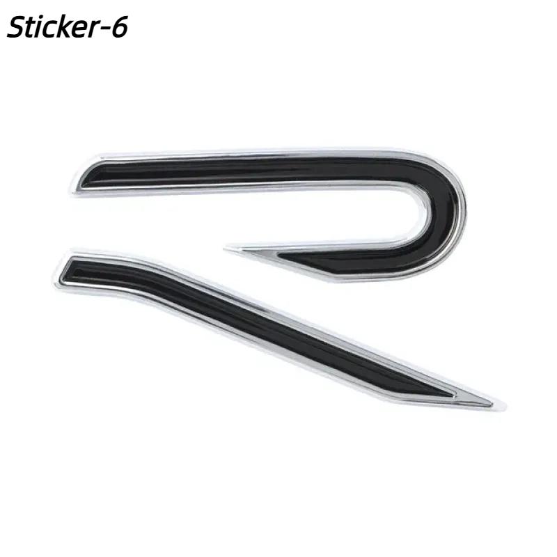 Metal R Line Emblem Badge Car Decals for R G-olf 8 Beetle P-assat Tiguan Jetta Trunk Sticker Fender Side Badge