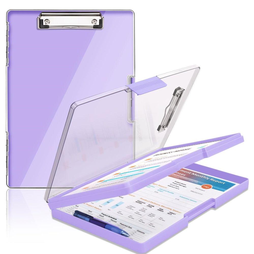 Side Opening Storage Clipboard Double-layer Clipboard Organizer Writing Board  Office Accessories