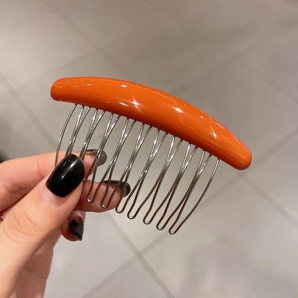 Side Clip Hair Comb Clip Candy Color Hair Clip Broken Hair Clip  Female Hair Accessories