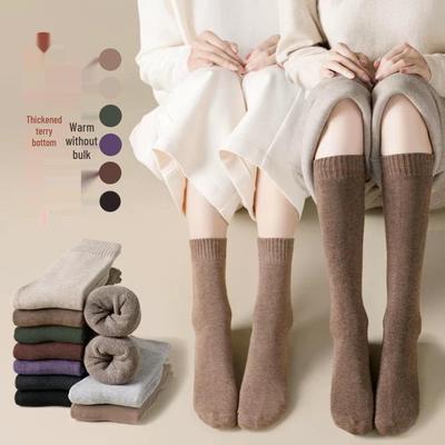 Women's Fleece-Lined Calf To Thigh-High Socks: Warm, Non-Slip, Slimming, and Thickened for Autumn Winter
