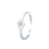 Light Luxury Niche Octagram Matte Brushed Ring Women's Personality Plain Ring Open Ring