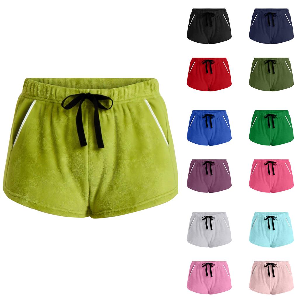 Women's Stretch Shorts Regular Fit Hiking Shorts Casual Sports Shorts Fleece Pants Large Shorts