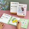 Three fold watercolor coloring book with built-in pigments, adult decompression DIY portable coloring watercolor drawing book