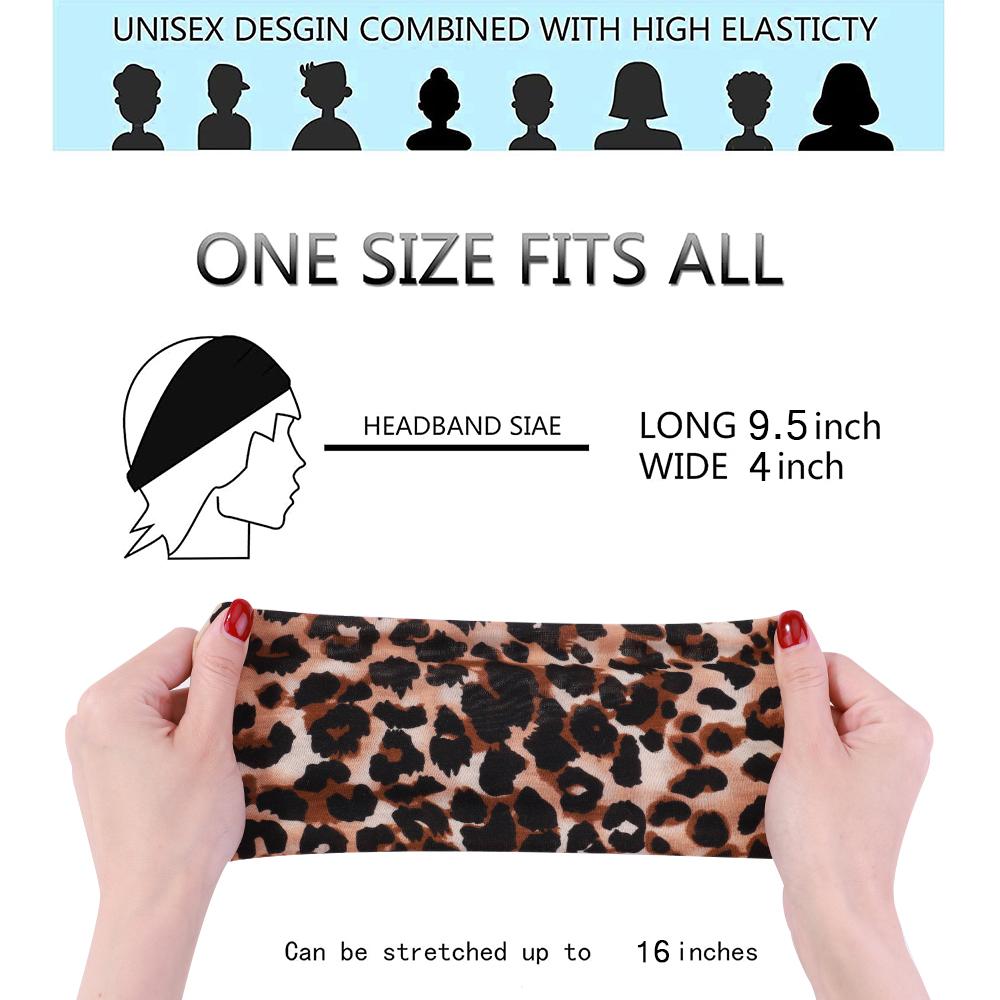 Mode Sport Fitness Stirnband Schlangen-Leopardenmuster Einfarbig Haarbänder Damen Postpartale Freizeit Zuhause Kopfbedeckung Scrunchies