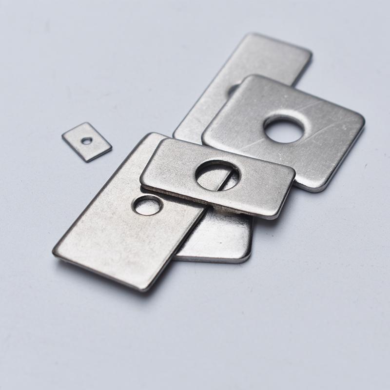 Custom Stainless Steel Square Shim Washer with Holes