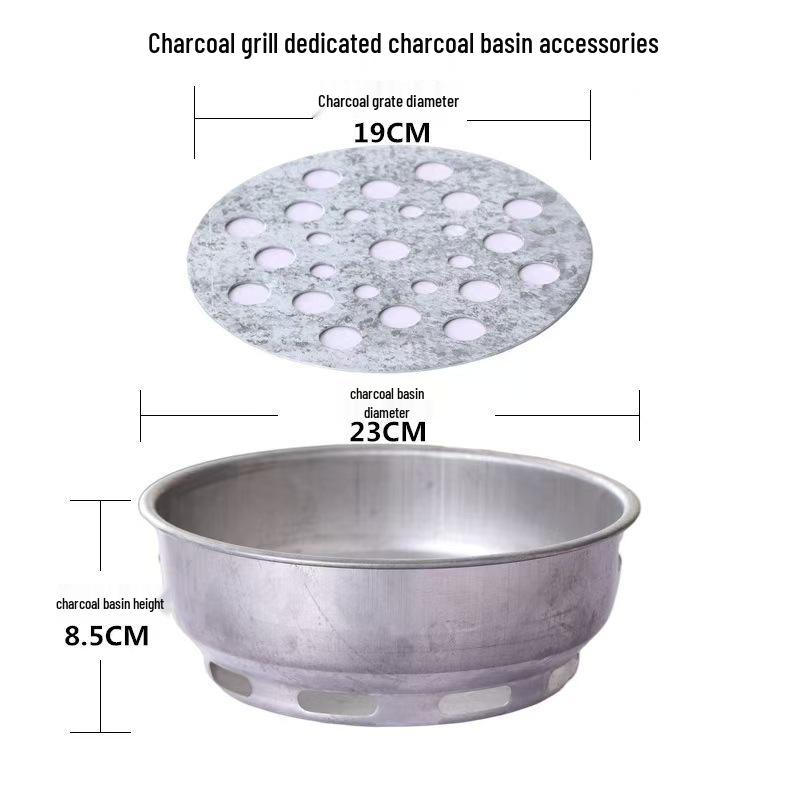 Smokeless Charcoal Grill Set with Tea-Boiling Feature, Ideal for Outdoor and Household Use.