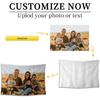 BLINGPAINTING Personalized Tapestry Upload Your Image Custom Tapestries, Customized Own Photo Banners, Custom Wall Hanging Horizontal (95''WX85''L)