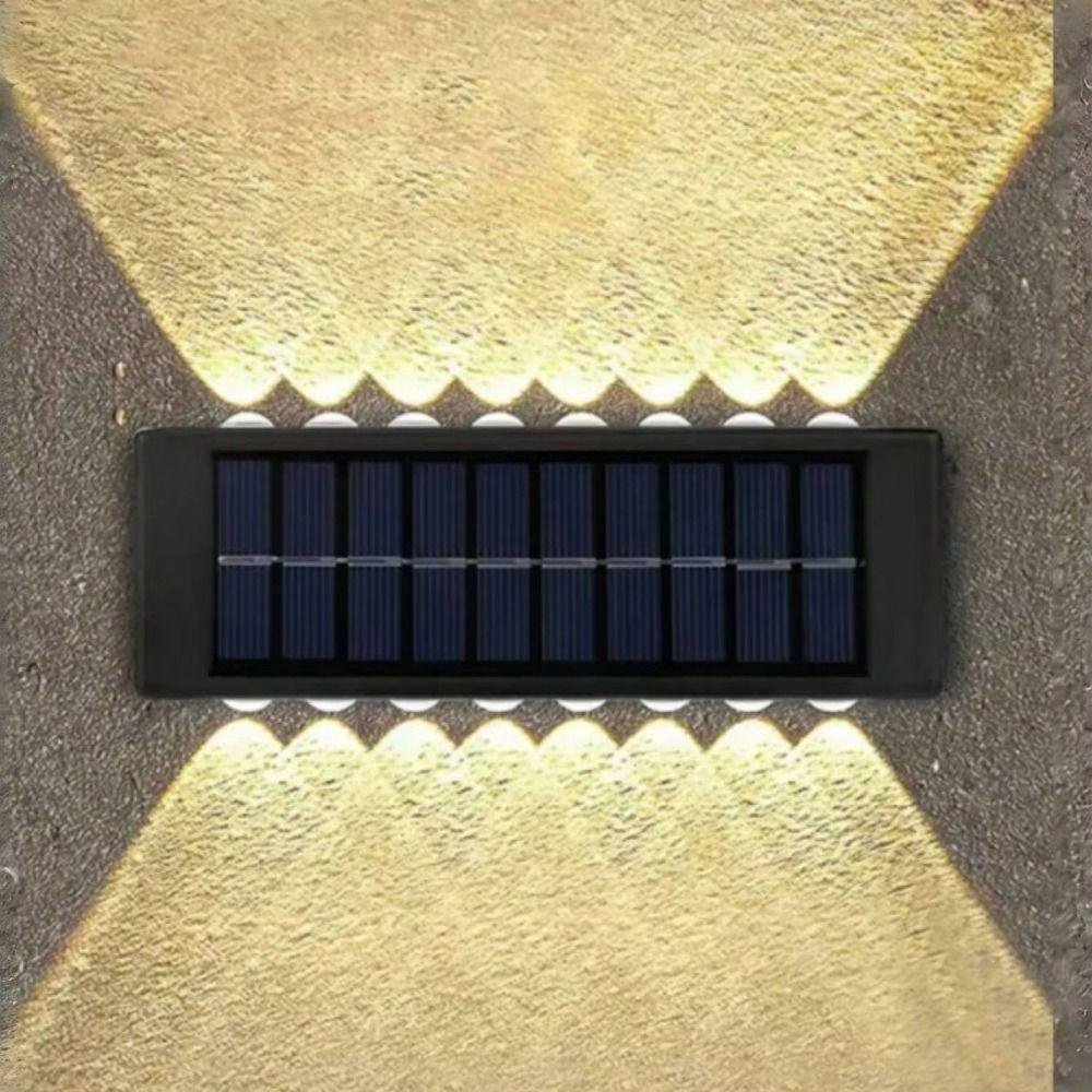 Warm Light Solar Wall Lamp Streetlights Waterproof Lamp Decoration Lights Outdoor Lighting  Garden