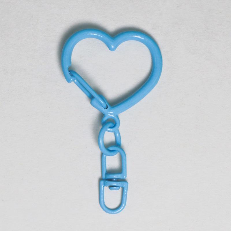 Heart-Shaped Painted Keychain - Handmade DIY Jewelry & Bag Pendant with Perler Beads.